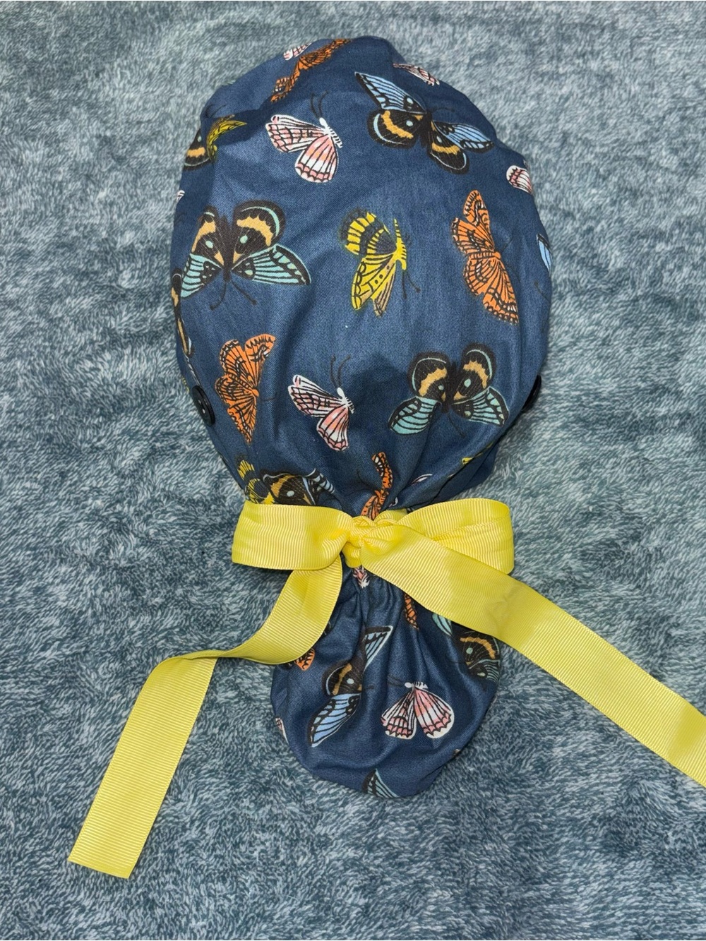 Scrub Cap with Bun/Ponytail Pouch